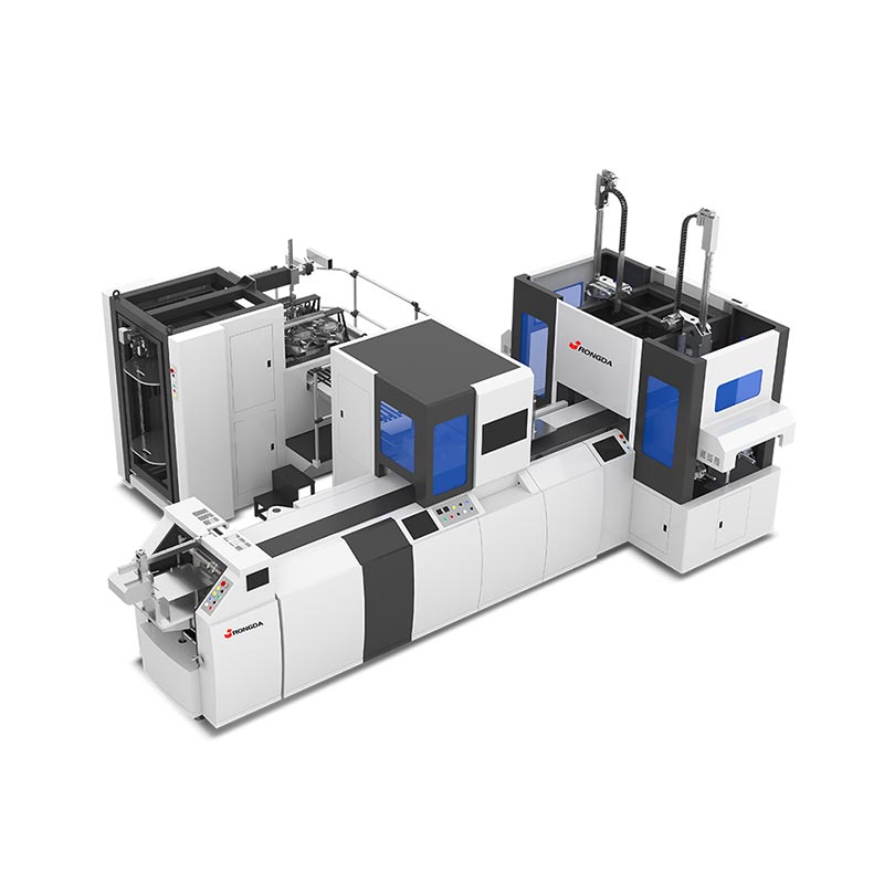 เครื่องทำกล่องแข็งแบบ Double Station อัตโนมัติ